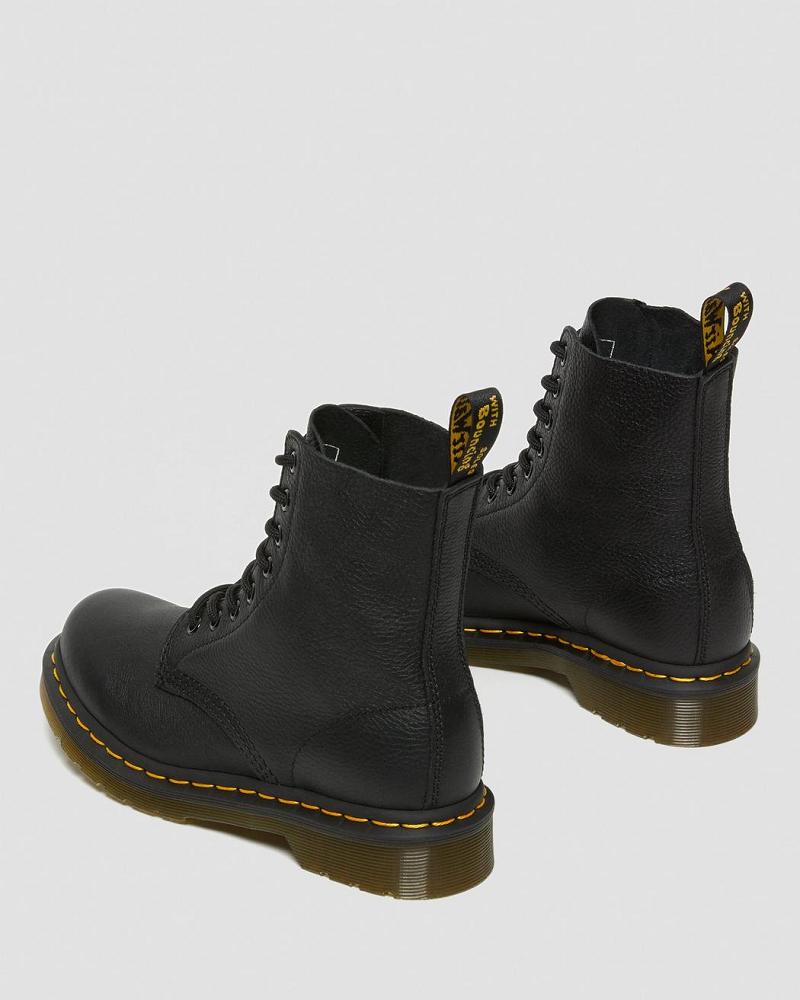 Dr Martens 1460 Pascal Virginia Leren Enkellaars Dames Zwart | NL 86TCE